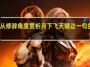 从修辞角度赏析月下飞天镜这一句的妙处