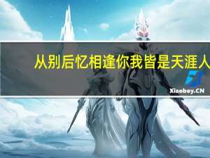 从别后忆相逢你我皆是天涯人（从别后 忆相逢）