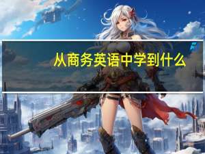 从商务英语中学到什么