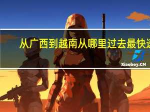 从广西到越南从哪里过去最快速