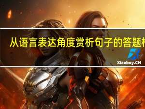 从语言表达角度赏析句子的答题格式（赏析句子的答题格式）