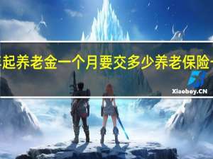 从2021年起养老金一个月要交多少 养老保险一个月交多少钱