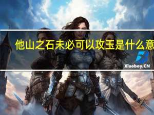 他山之石未必可以攻玉是什么意思