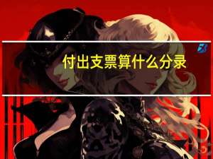 付出支票算什么分录