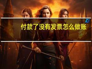 付款了没有发票怎么做账