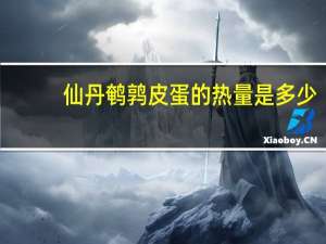 仙丹 鹌鹑皮蛋的热量是多少