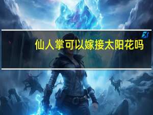 仙人掌可以嫁接太阳花吗