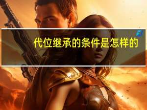 代位继承的条件是怎样的