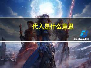 代入是什么意思