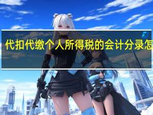 代扣代缴个人所得税的会计分录怎么写