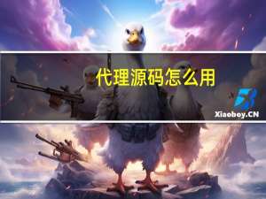 代理源码怎么用