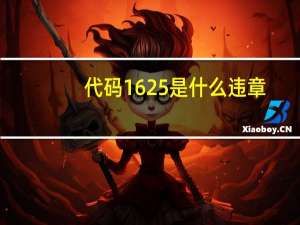 代码1625是什么违章
