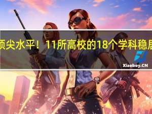 代表全球学科顶尖水平！11所高校的18个学科稳居ESI全球前万分之一