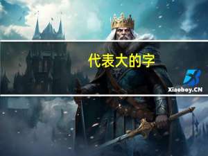 代表大的字