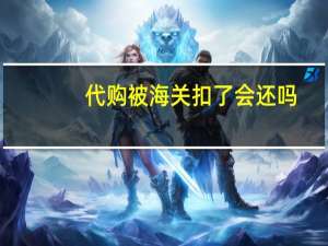 代购被海关扣了会还吗