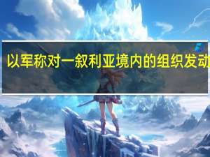 以军称对一叙利亚境内的组织发动袭击