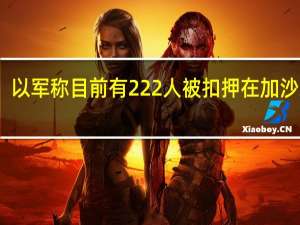 以军称目前有222人被扣押在加沙地带