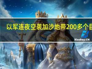 以军连夜空袭加沙地带200多个目标