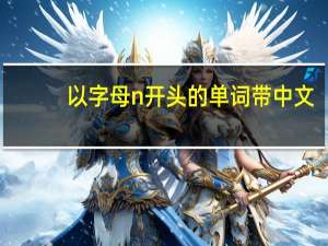 以字母n开头的单词带中文