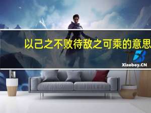 以己之不败待敌之可乘的意思