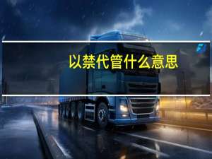 以禁代管什么意思