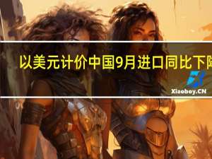 以美元计价中国9月进口同比下降6.2%出口同比下降6.2%贸易顺差777.1亿美元