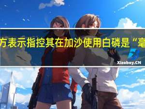 以色列军方表示指控其在加沙使用白磷是“毫无疑问的错误”