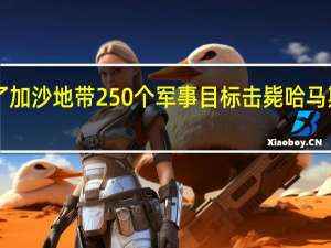 以色列国防军表示过去24小时打击了加沙地带250个军事目标击毙哈马斯安全部门南部地区指挥官穆阿塔兹·艾德
