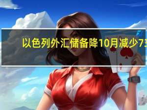 以色列外汇储备降10月减少73.2亿美元至1912亿美元