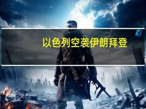 以色列空袭伊朗 拜登：希望到此为止 国际呼吁克制避免升级