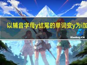 以辅音字母y结尾的单词 变y为i加es
