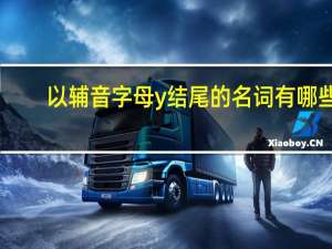 以辅音字母y结尾的名词有哪些