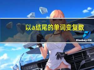 以a结尾的单词变复数