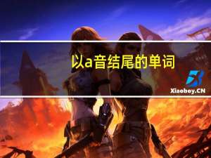 以a音结尾的单词