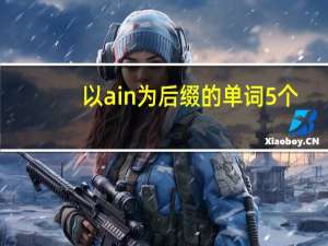 以ain为后缀的单词5个