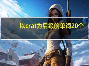 以crat为后缀的单词20个