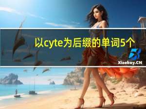 以cyte为后缀的单词5个
