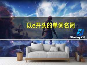 以e开头的单词名词
