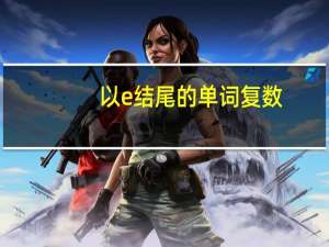 以e结尾的单词复数