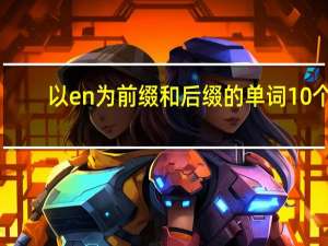 以en为前缀和后缀的单词10个