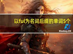 以ful为名词后缀的单词5个