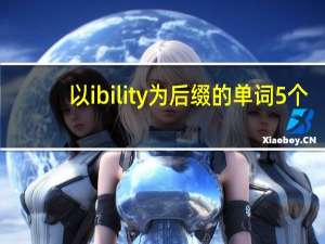 以ibility为后缀的单词5个