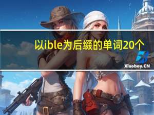 以ible为后缀的单词20个