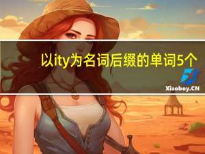 以ity为名词后缀的单词5个