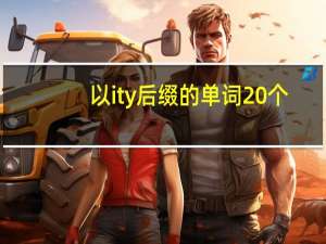 以ity后缀的单词20个