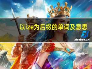 以ize为后缀的单词及意思