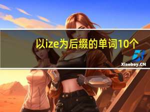 以ize为后缀的单词10个