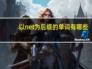 以net为后缀的单词有哪些