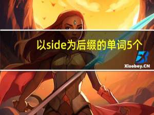 以side为后缀的单词5个