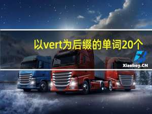 以vert为后缀的单词20个